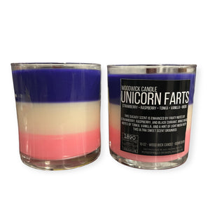 “Unicorn Farts" Wood Wick Candle (Cotton Candy + Sugar)