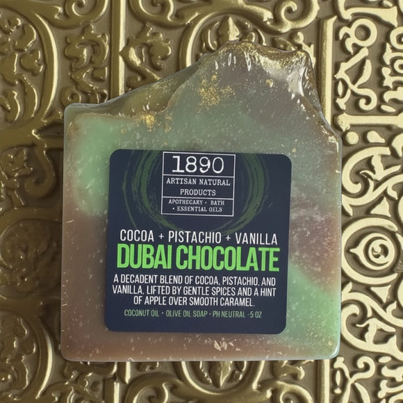 Dubai Chocolate Soap (Cocoa + Pistachio + Vanilla)
