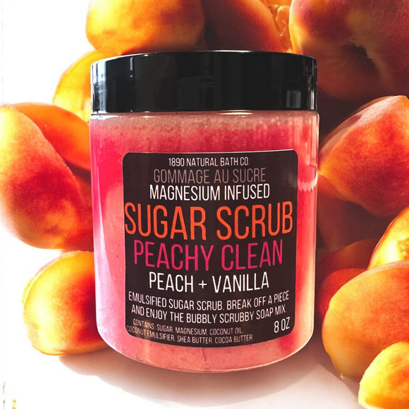 Peachy Clean Sugar Scrub (Peaches + Vanilla)