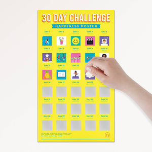 30 DAY CHALLENGE HAPPINESS SCRATCH POSTER