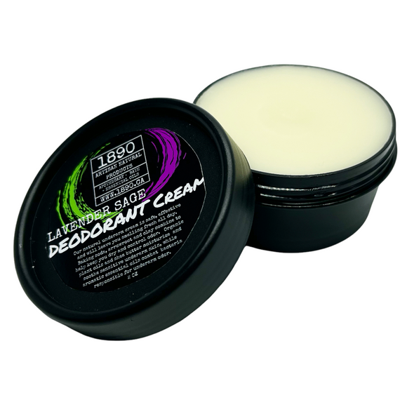 Natural Deodorant Cream  (Lavender + Sage)